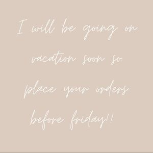 Leaving for a vacation soon!!